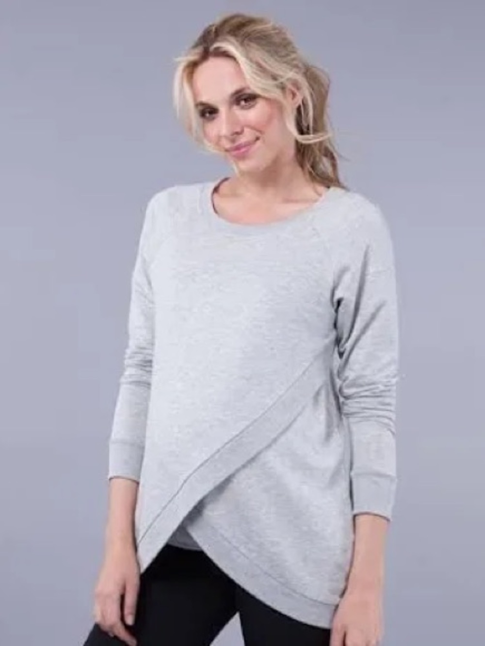 Seraphine Heather Gray Crewneck Sweater Size Medium